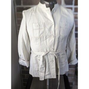 Linen Blend Petite M Lagenlook, Boho & Preppy Summer Blazer/Blouse Versatile